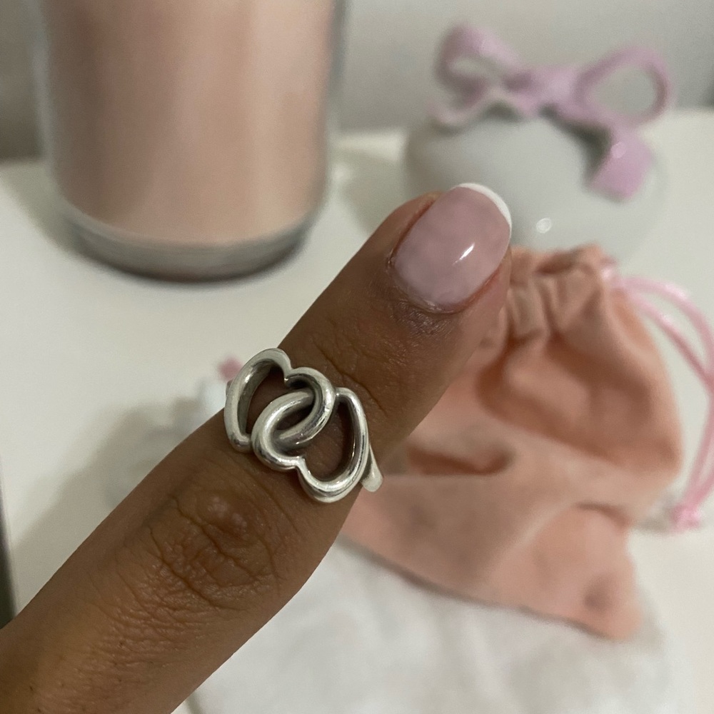 James Avery Retired Intertwined Linked Hearts Rin… - image 2